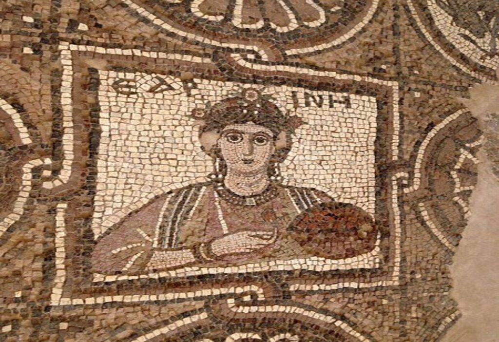 Mosaic-of-a-woman-Byzantine-Church-of-Petra