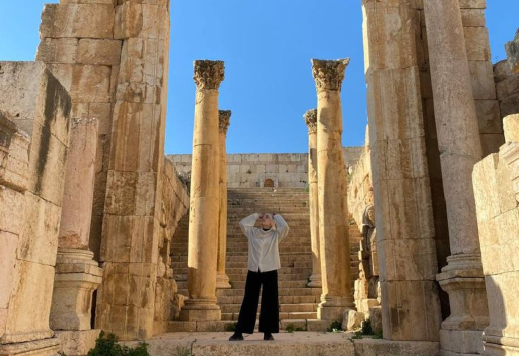 a-beautiful-girl-is-standing-on-jerash-jordan