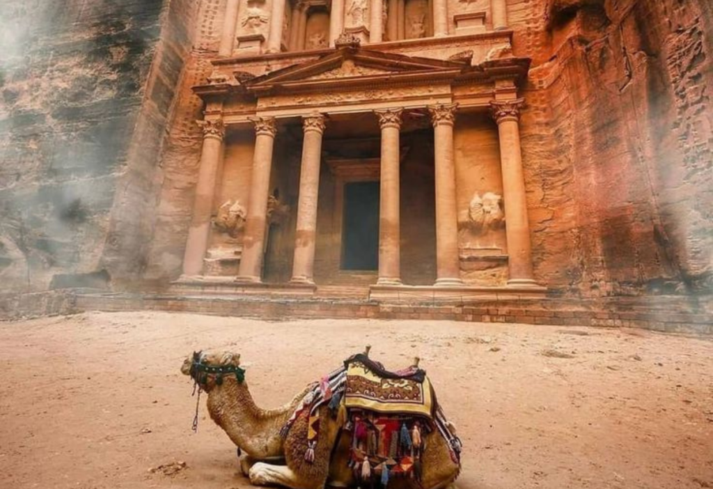 camel-and-the-beautiful-view-in-petra-jordan